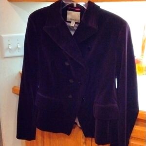 FAÇONNABLE Vintage deep purple Velvet Blazer size 12